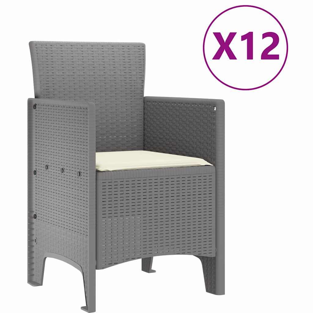 Conjunto de Comedor de Jardín 13 uds. Ratán sintético