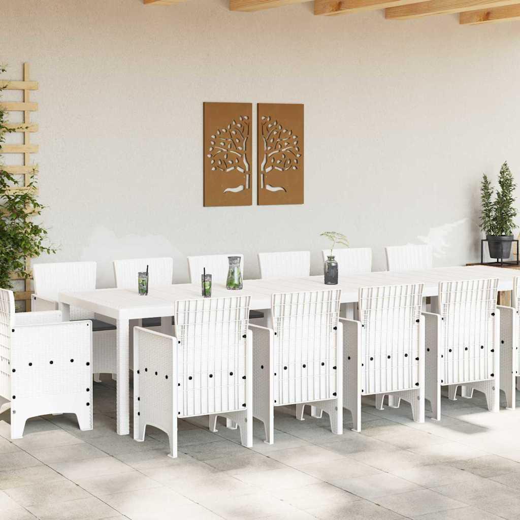 Conjunto de Comedor de Jardín 15 uds. Ratan Polt