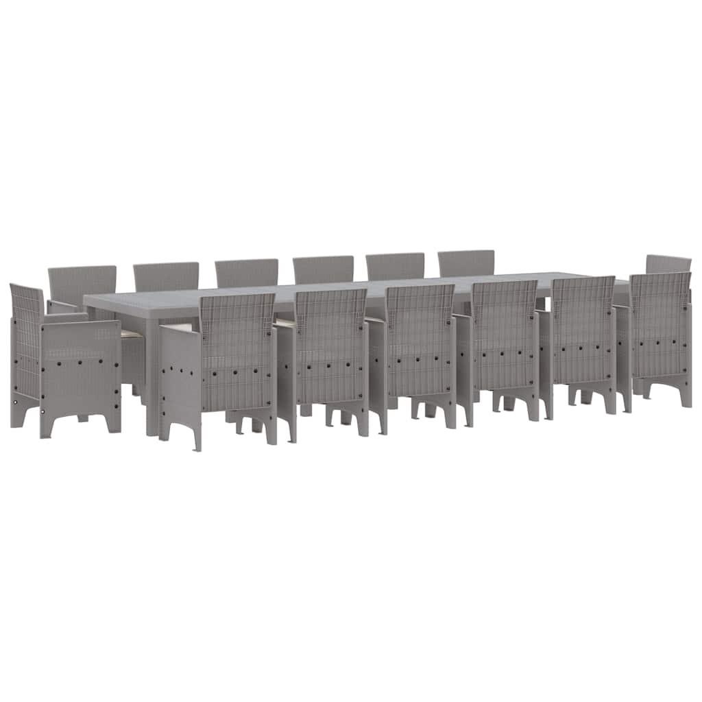 Conjunto de Comedor de Jardín 15 uds. Ratan Polt