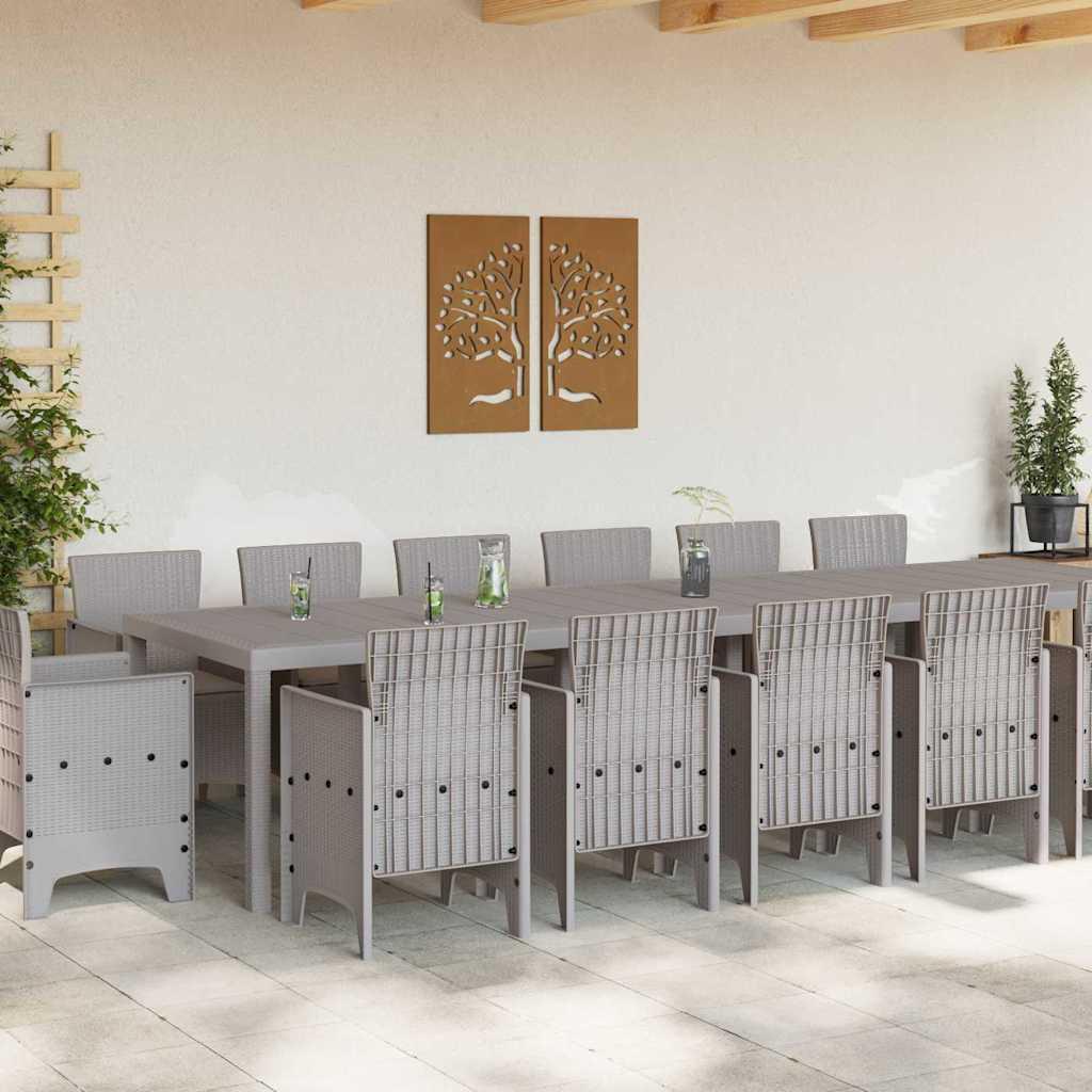 Conjunto de Comedor de Jardín 15 uds. Ratan Polt