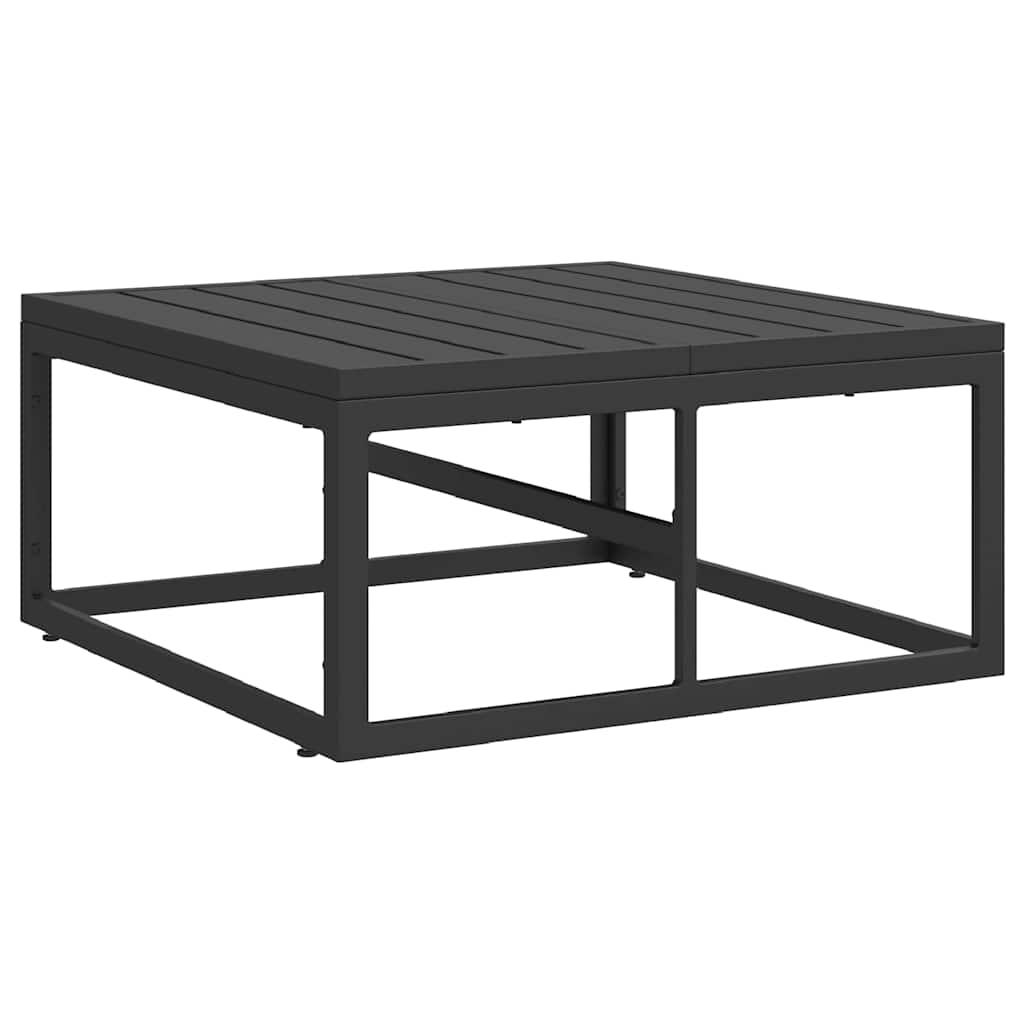 Conjunto de sofás de jardín 11 uds. Negro Aluminio