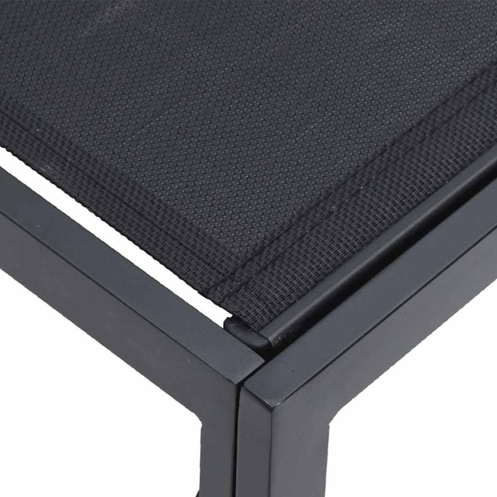 Conjunto de sofás de jardín 7 uds. Negro Acero