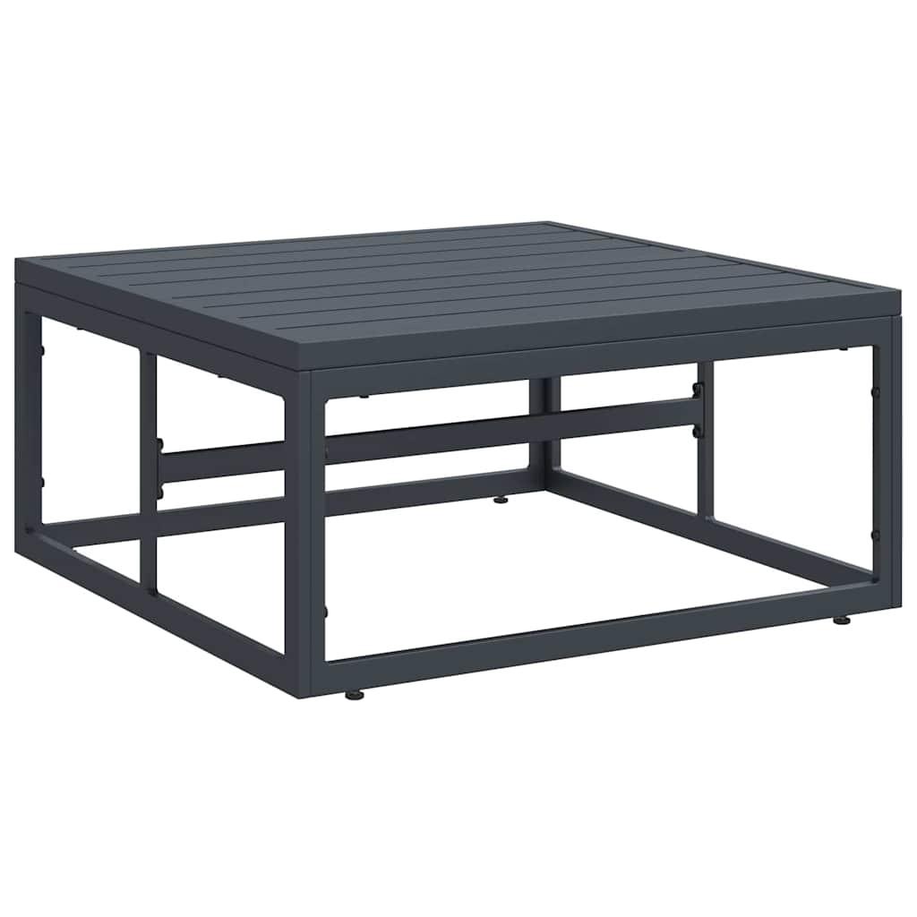 Conjunto de sofás de jardín 9 uds. Negro Acero