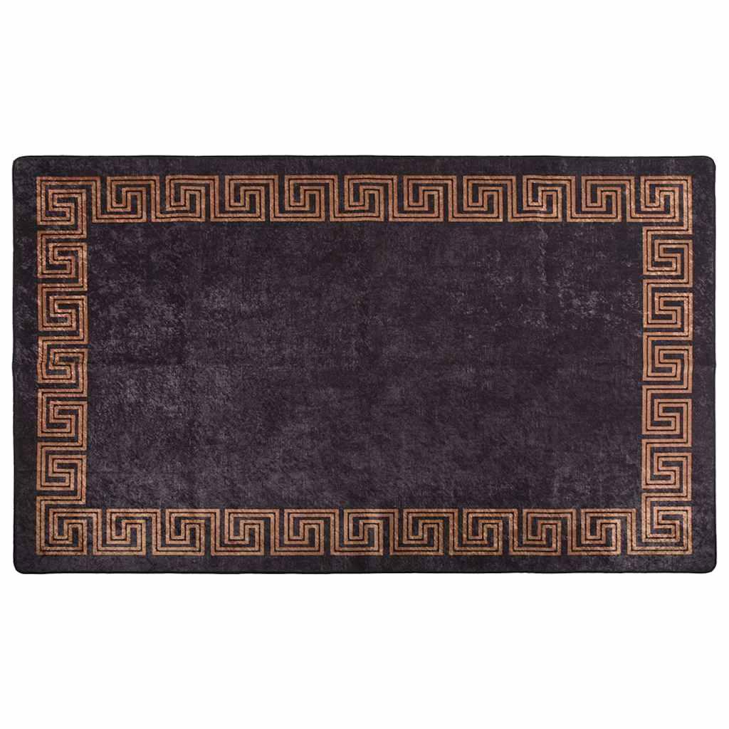 Alfombra lavable negro y dorado