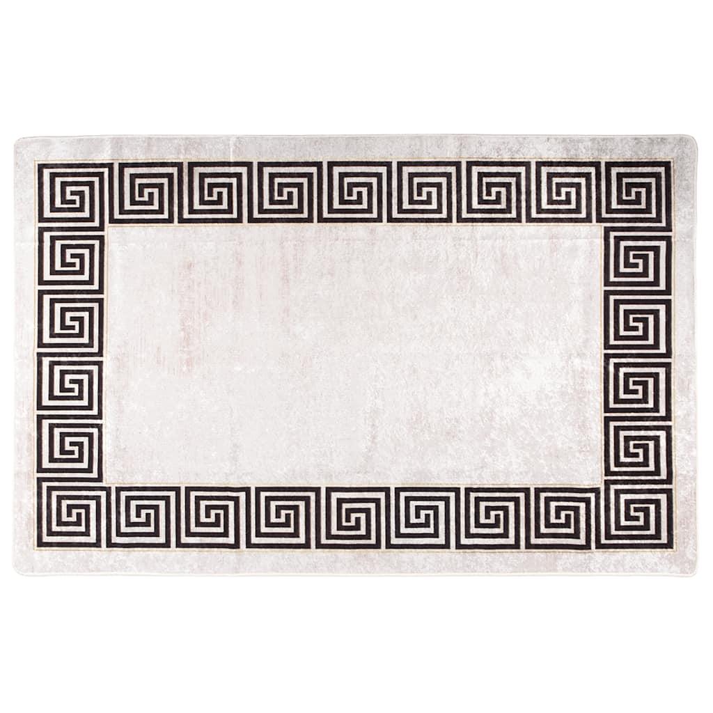 Alfombra lavable negro y blanco 120x180 cm