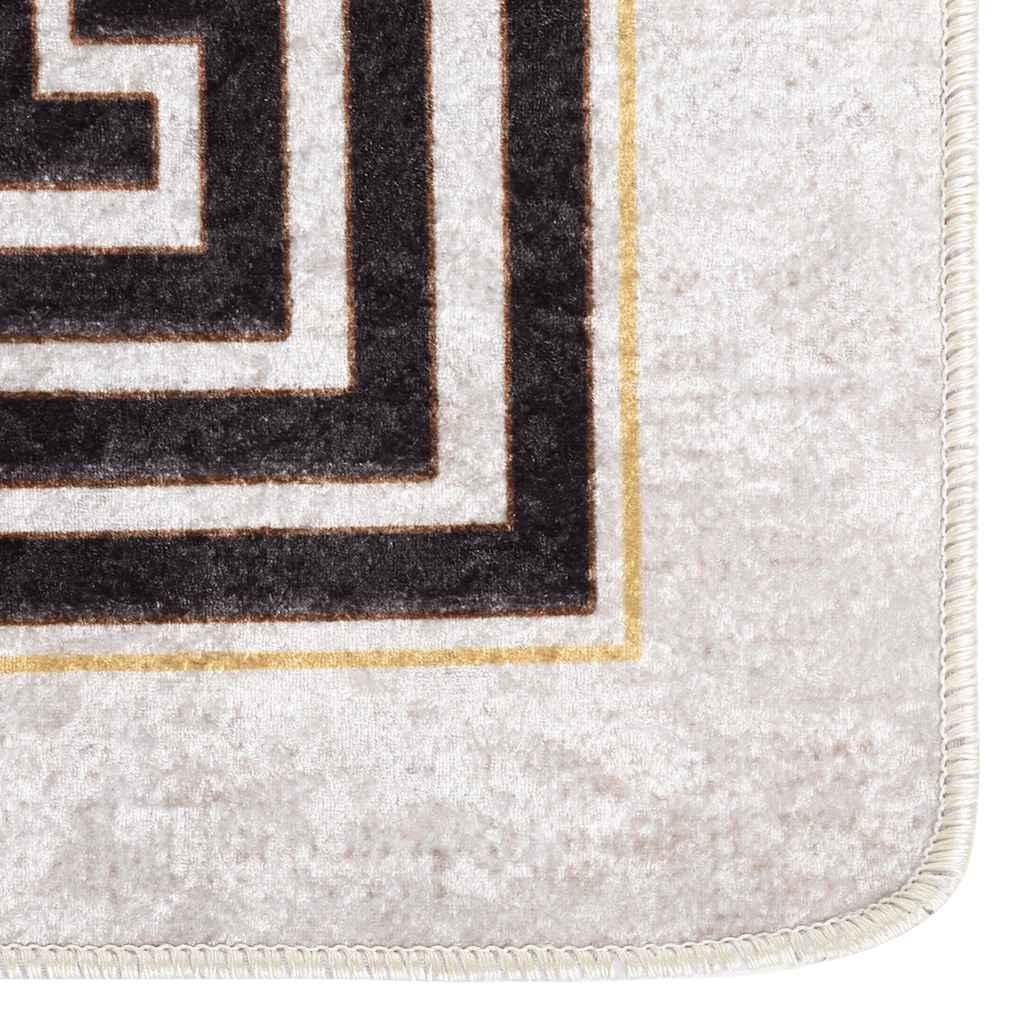 Alfombra lavable negro y blanco 120x180 cm
