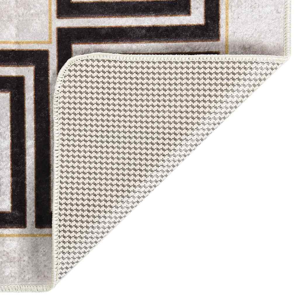 Alfombra lavable negro y blanco 120x180 cm