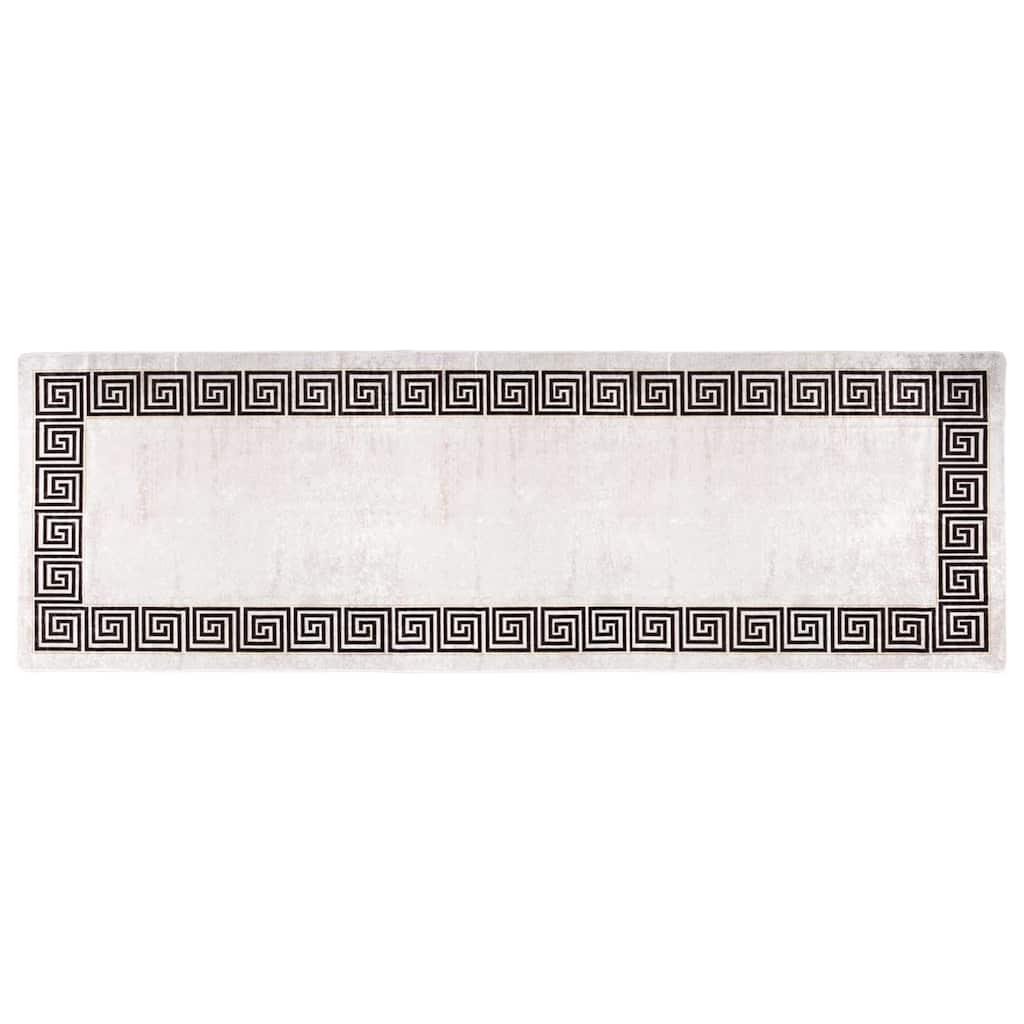 Alfombra lavable negro y blanco 190x300 cm