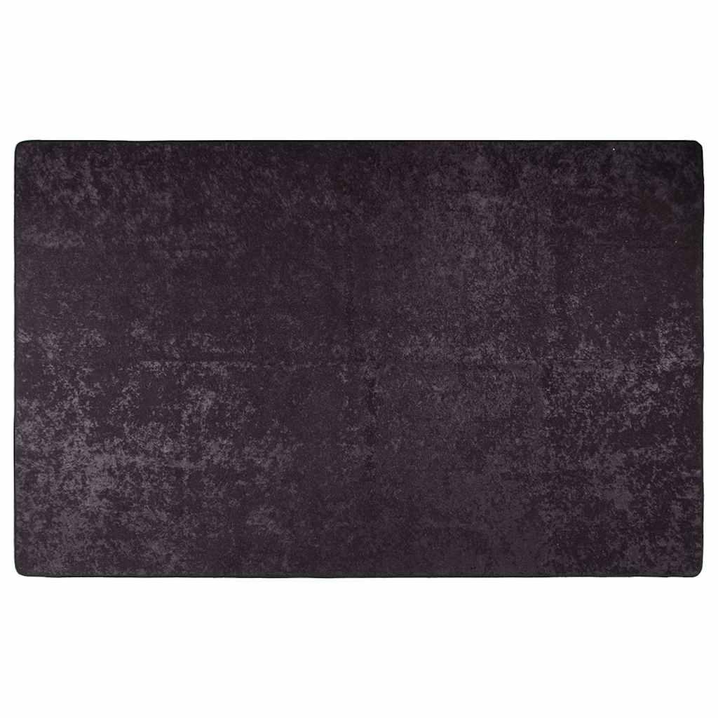 Alfombra lavable negro y blanco 160x230 cm