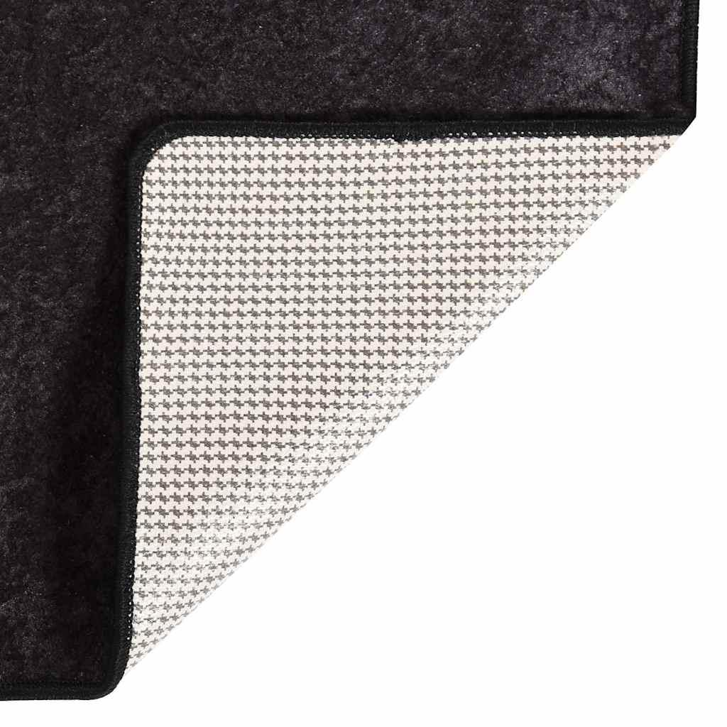 Alfombra lavable negro y blanco 120x180 cm