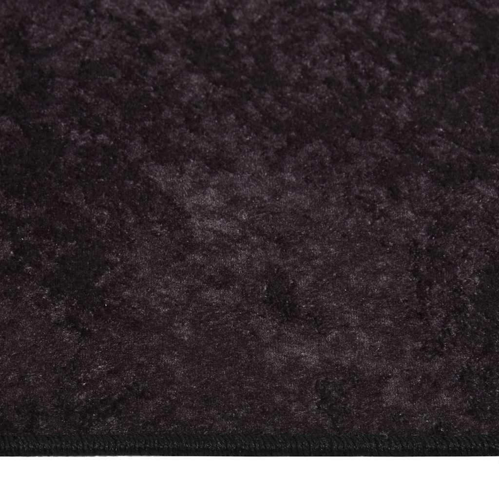Alfombra lavable negro y blanco 120x180 cm
