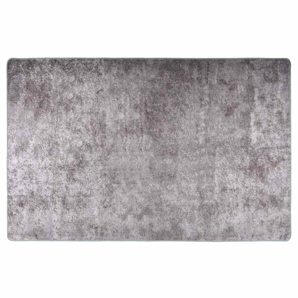 Alfombra lavable negro y blanco 160x230 cm
