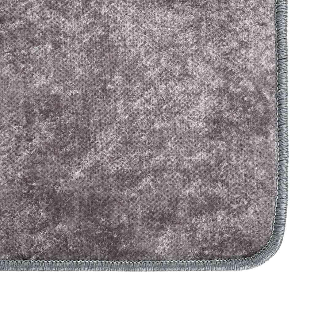Alfombra lavable negro y blanco 160x230 cm