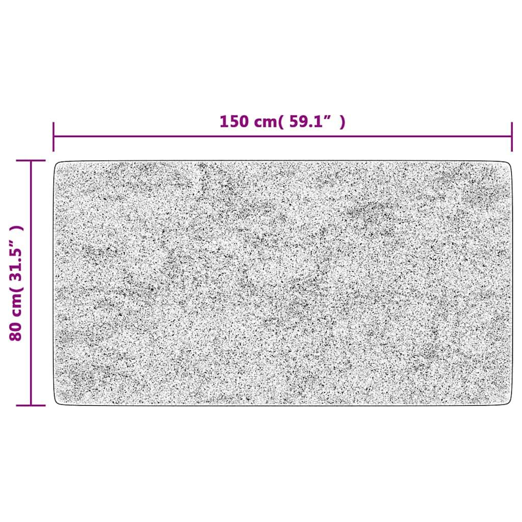 Alfombra lavable negro y blanco 160x230 cm