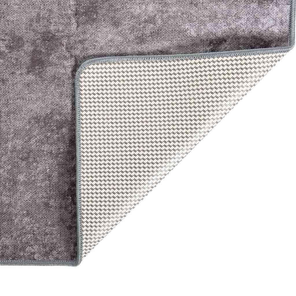 Alfombra lavable negro y blanco 160x230 cm