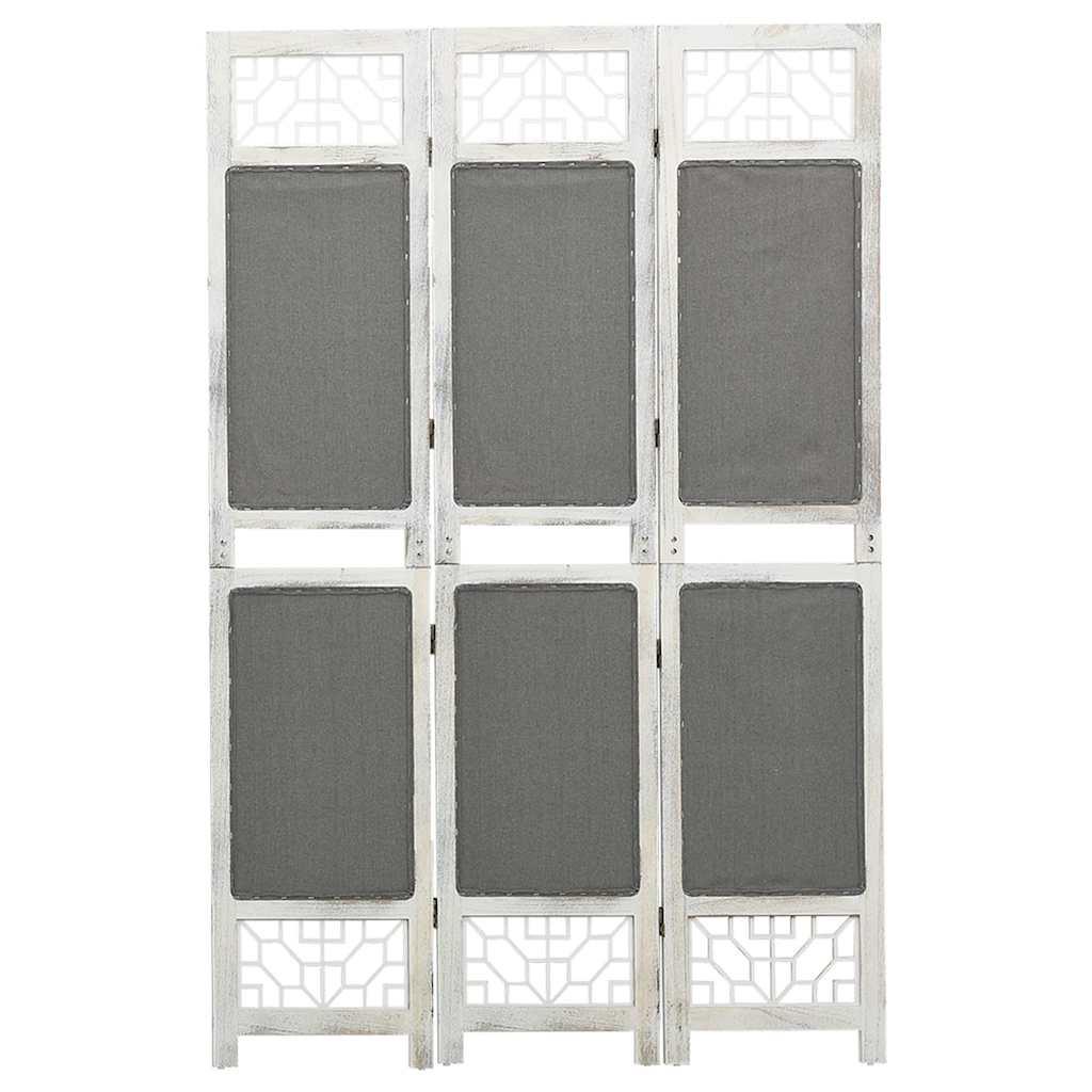 Biombo divisor de 3 paneles de tela gris antracita 120x220 cm