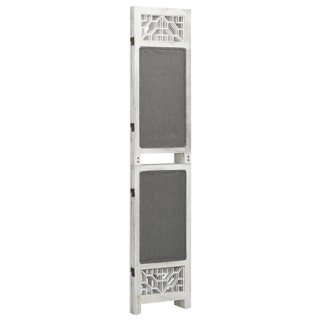 Biombo divisor de 3 paneles de tela gris antracita 120x220 cm