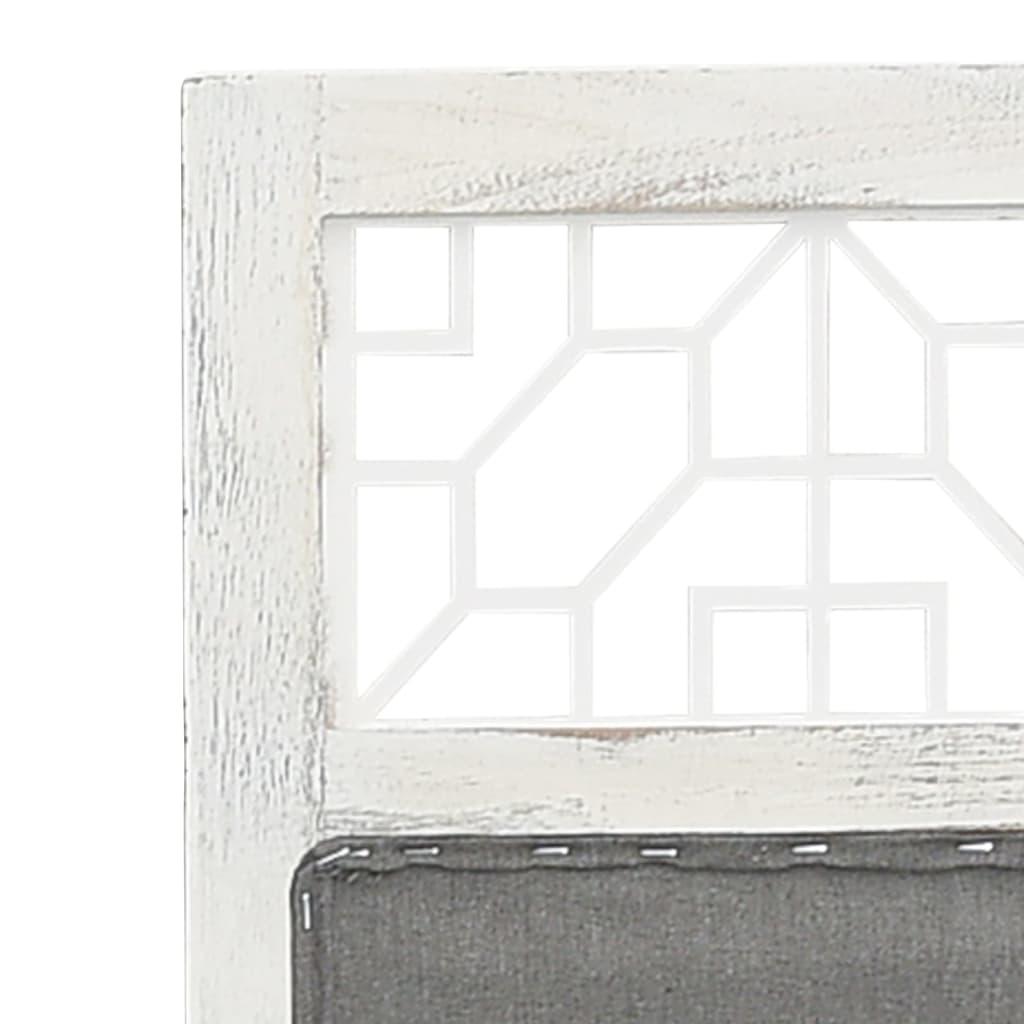 Biombo divisor de 6 paneles de tela gris antracita 240x200 cm