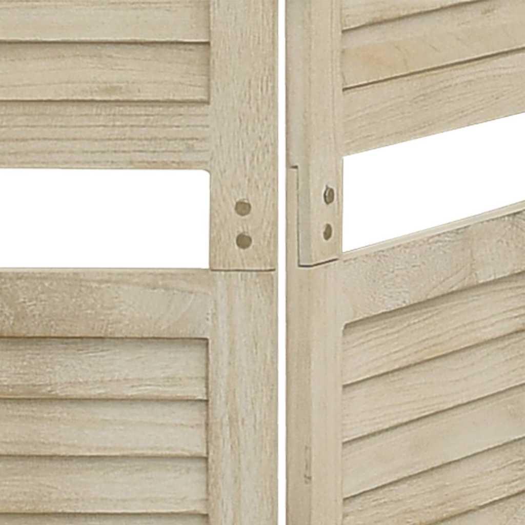 Biombo de 4 paneles de madera maciza de paulownia 140x165 cm