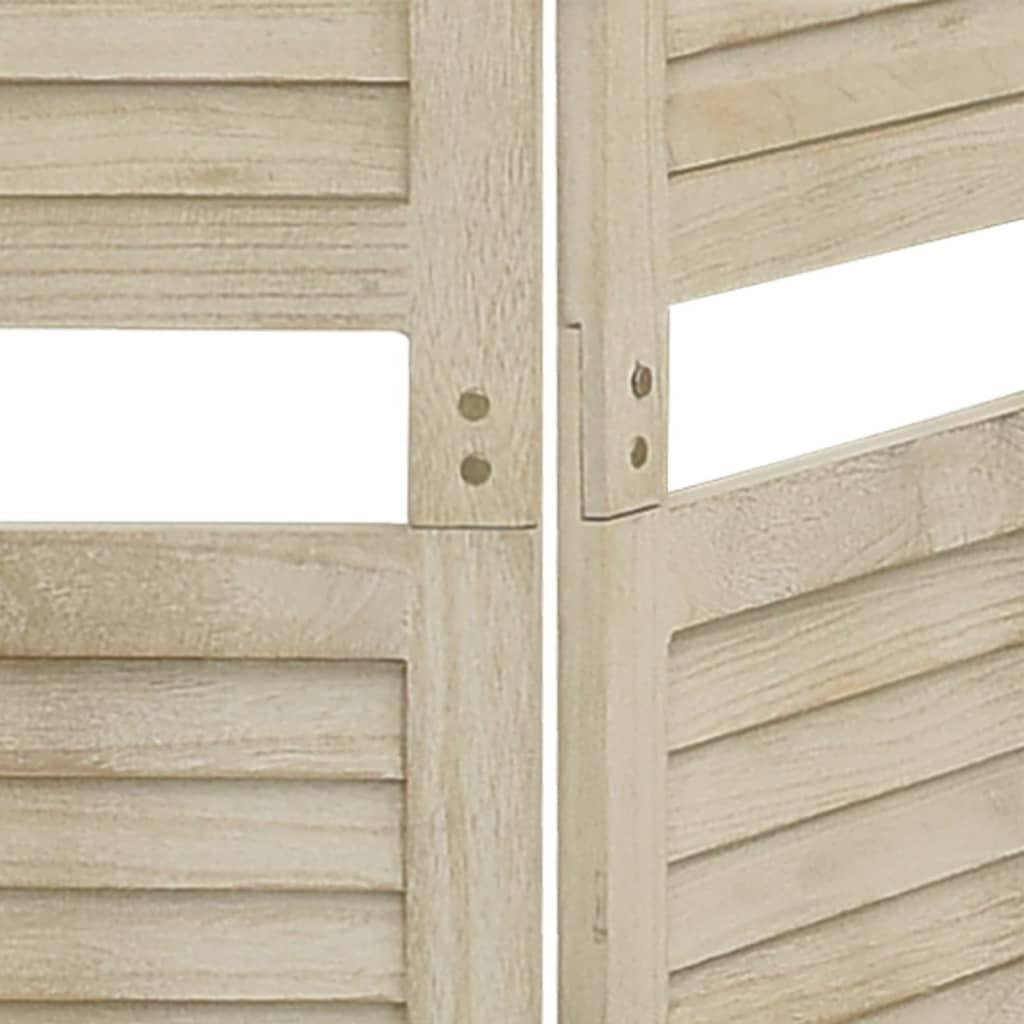 Biombo de 6 paneles de madera maciza de paulownia 210x165 cm