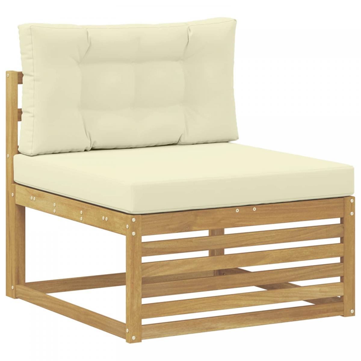 6 uds. Conjunto de sofás de exterior Blanco