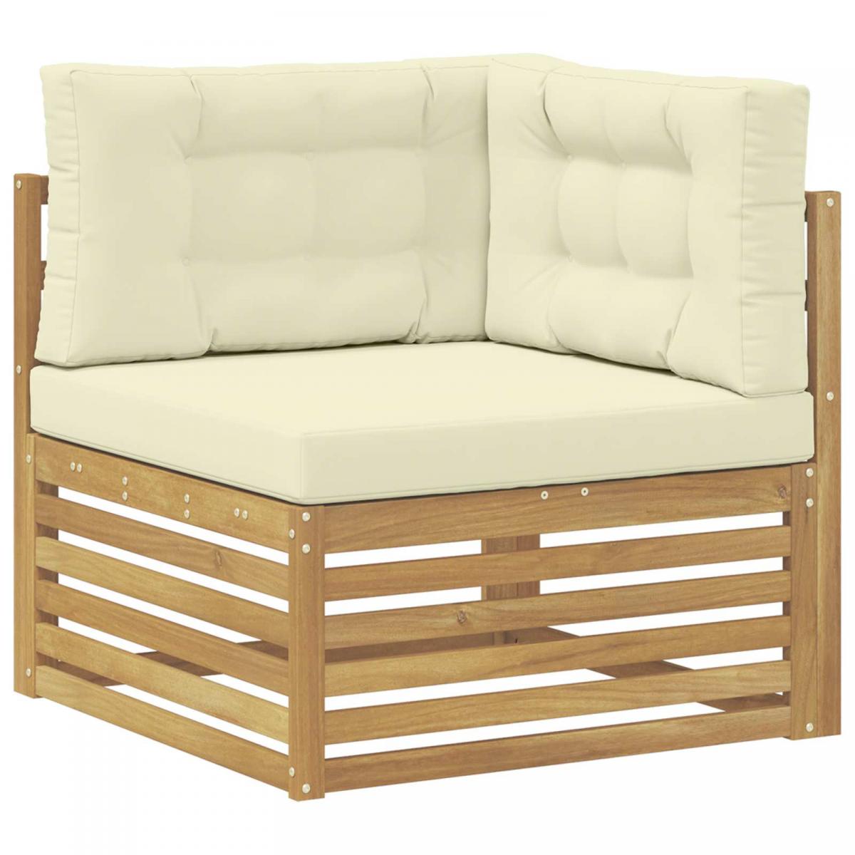 6 uds. Conjunto de sofás de exterior Blanco