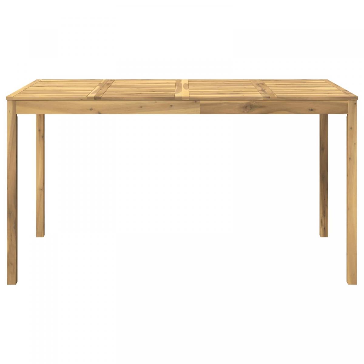 Mesa de Bar para Jardín Natural y negro 196 x 100,5 x 105 cm