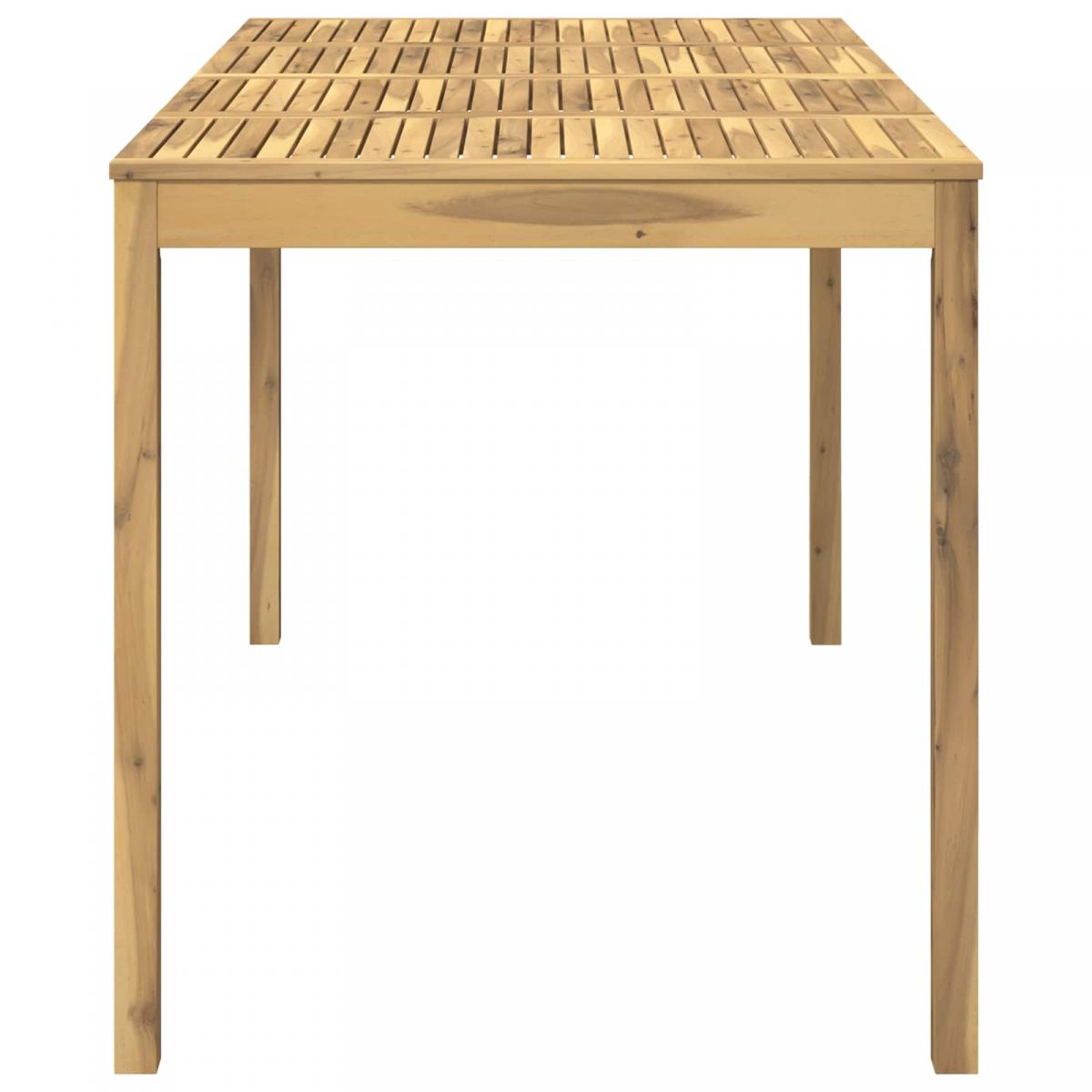 Mesa de Bar para Jardín Natural y negro 196 x 100,5 x 105 cm