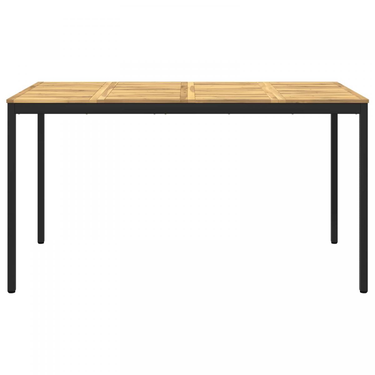 Mesa de Bar para Jardín Natural y negro 196 x 100,5 x 105 cm