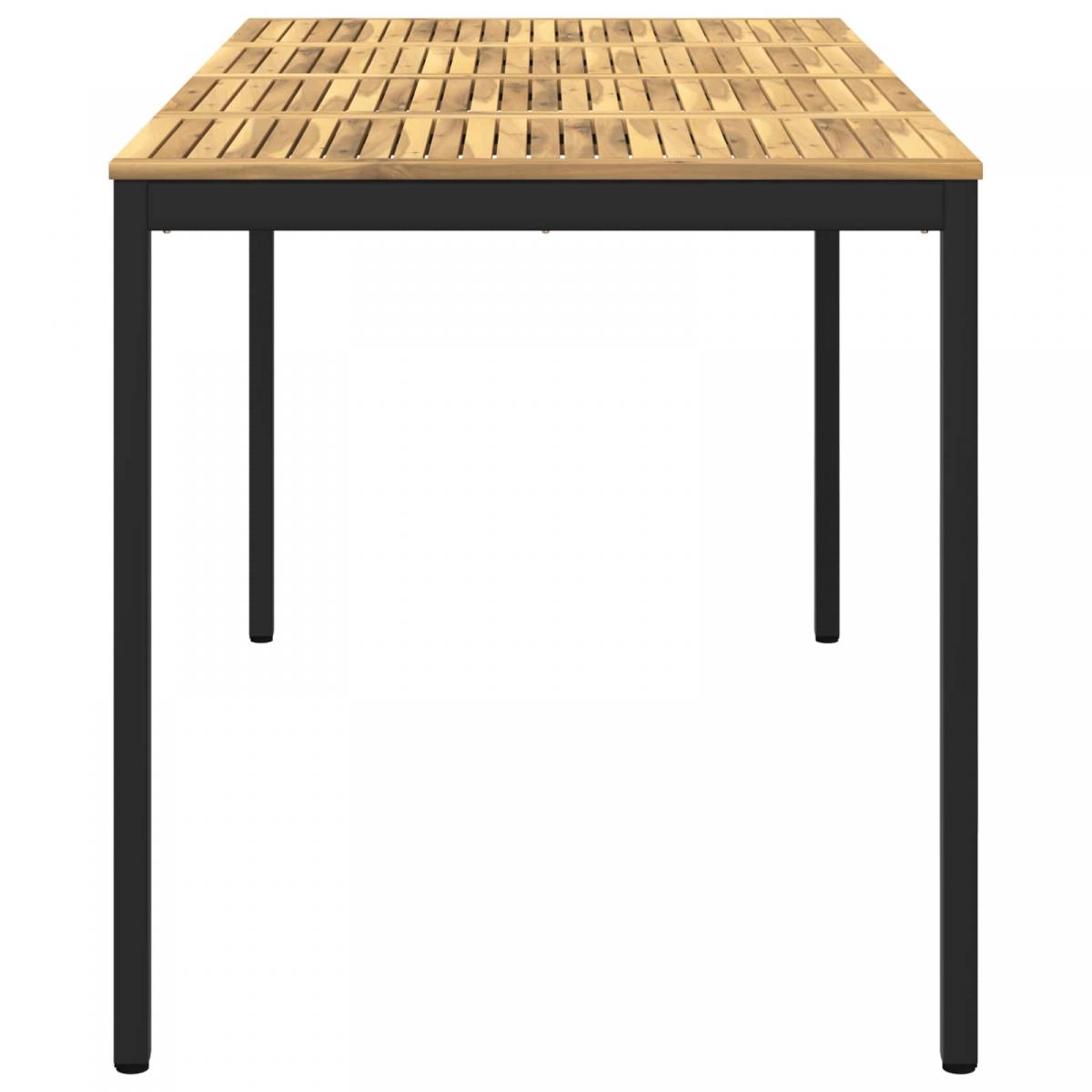 Mesa de Bar para Jardín Natural y negro 196 x 100,5 x 105 cm