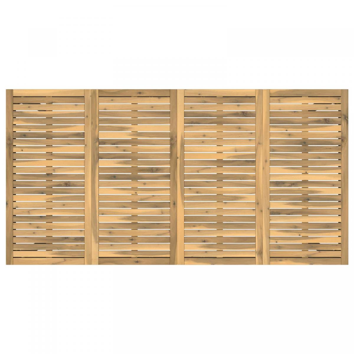 Mesa de Bar para Jardín Natural y negro 196 x 100,5 x 105 cm