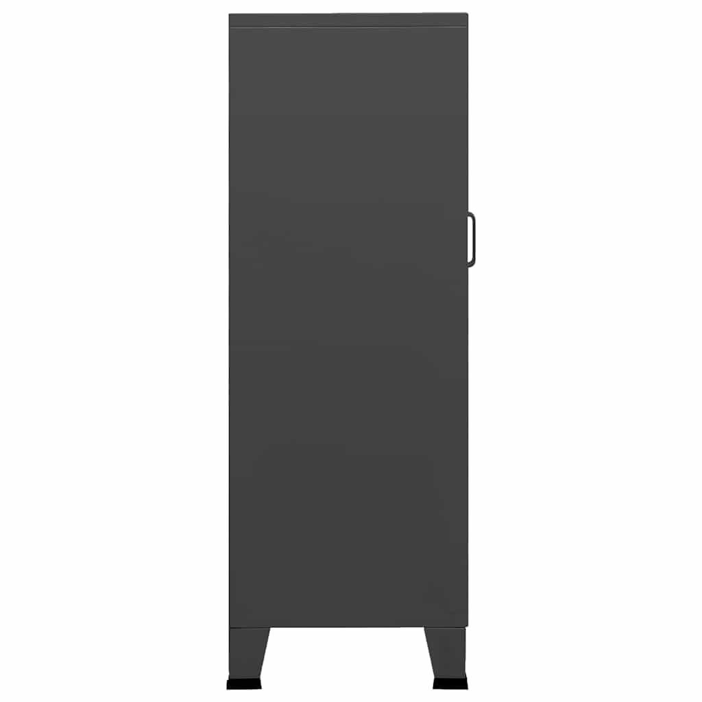 Baúl de almacenaje industrial metal antracita 75x40x115 cm
