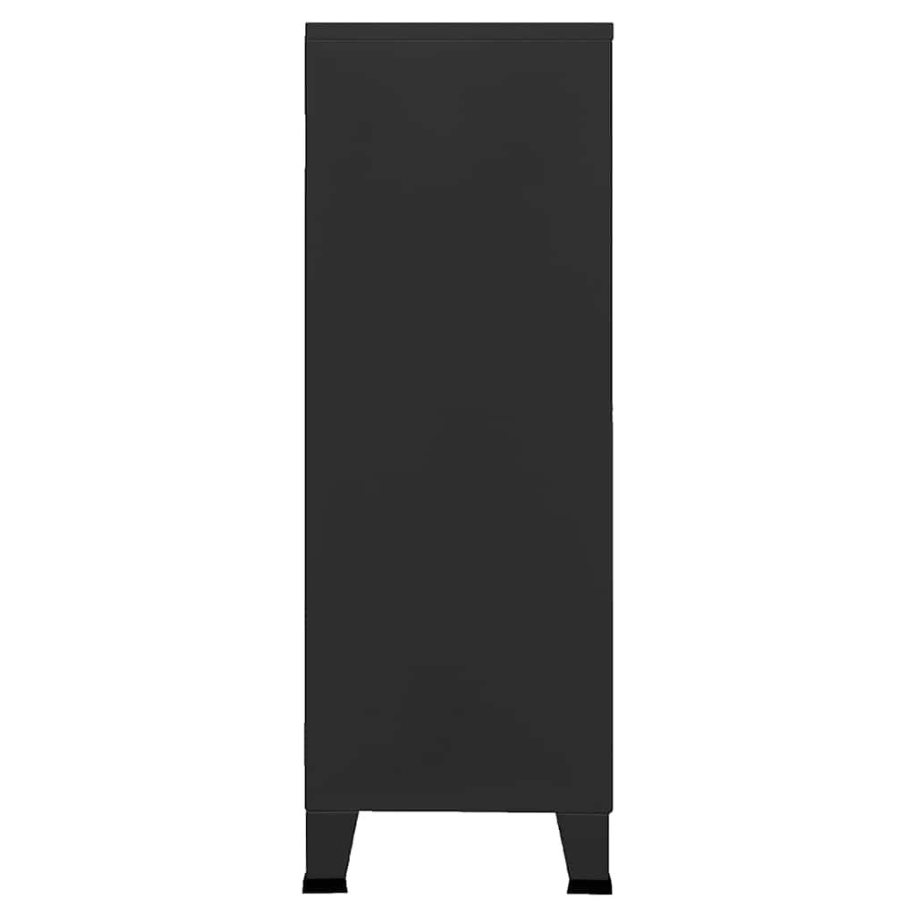 Baúl de almacenaje industrial metal antracita 70x40x115 cm