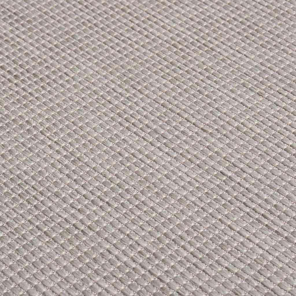 Alfombra de exterior de tejido plano marrón oscuro 120x170 cm