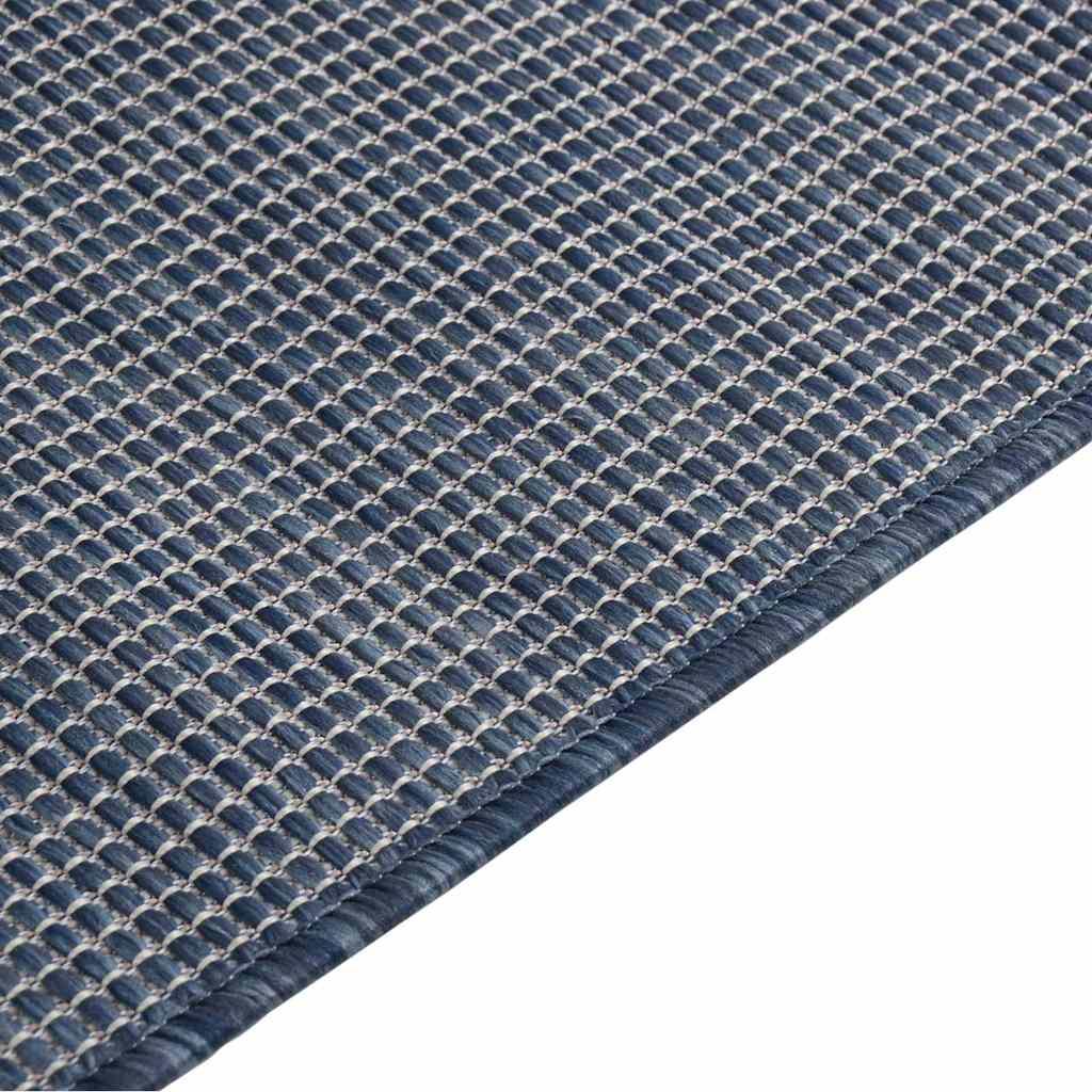 Alfombra de exterior de tejido plano marrón oscuro 120x170 cm