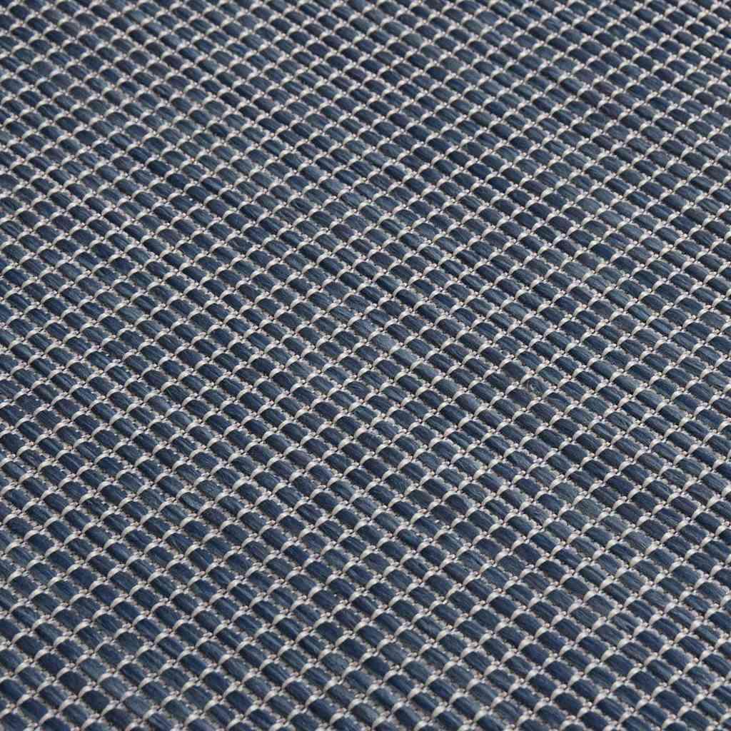 Alfombra de exterior de tejido plano marrón oscuro 120x170 cm