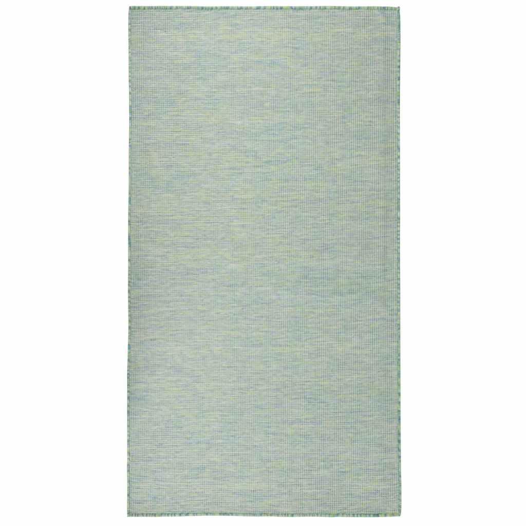 Alfombra de exterior de tejido plano marrón oscuro 120x170 cm