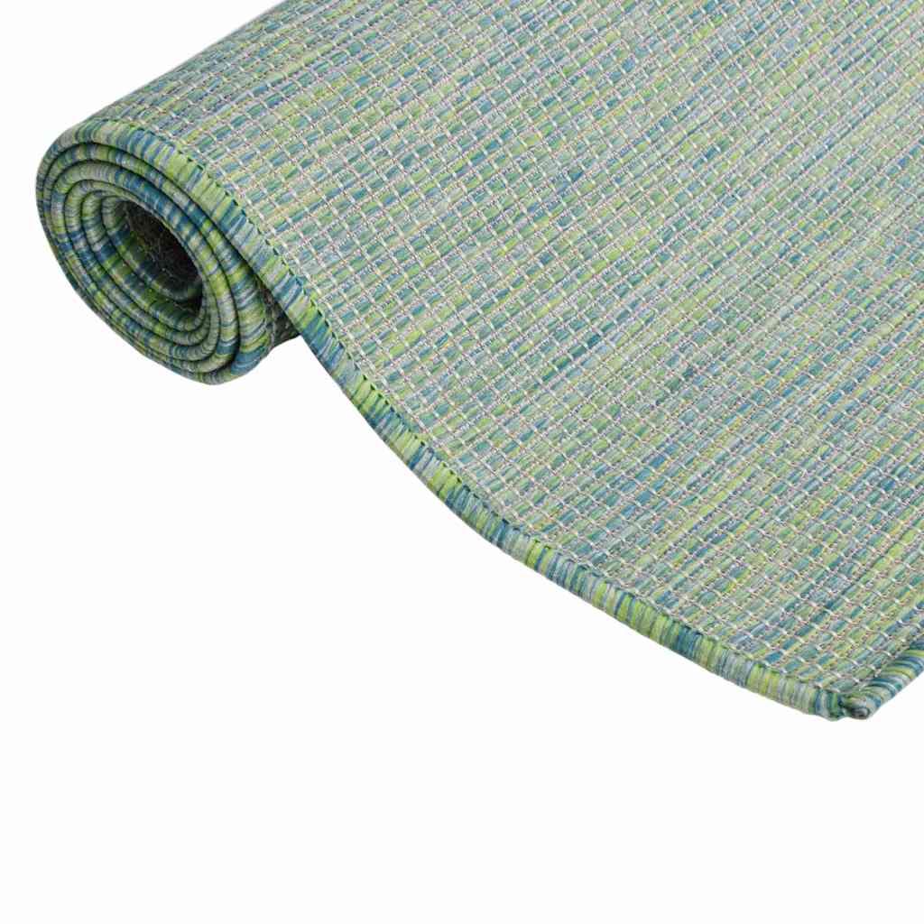 Alfombra de exterior de tejido plano marrón oscuro 120x170 cm