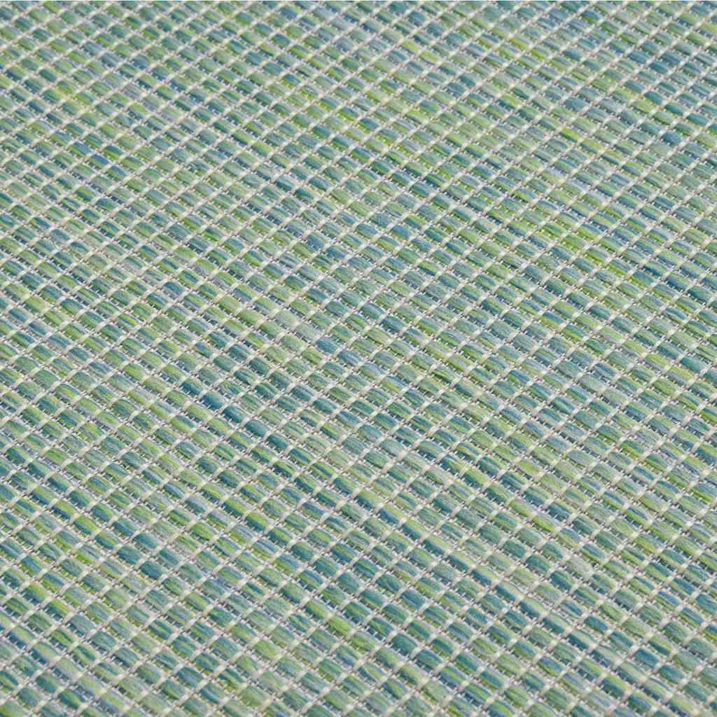 Alfombra de exterior de tejido plano marrón oscuro 120x170 cm