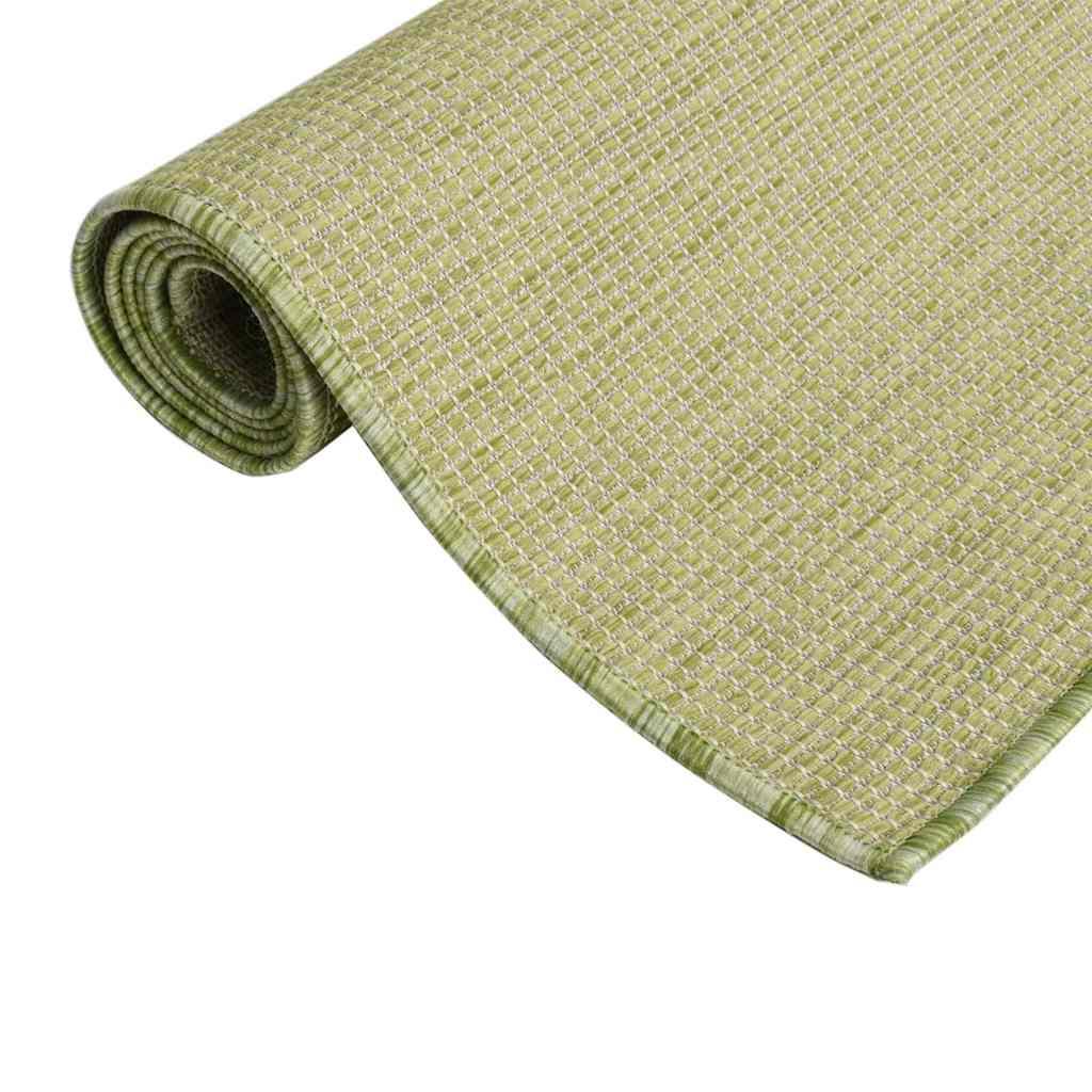 Alfombra de exterior de tejido plano marrón oscuro 120x170 cm