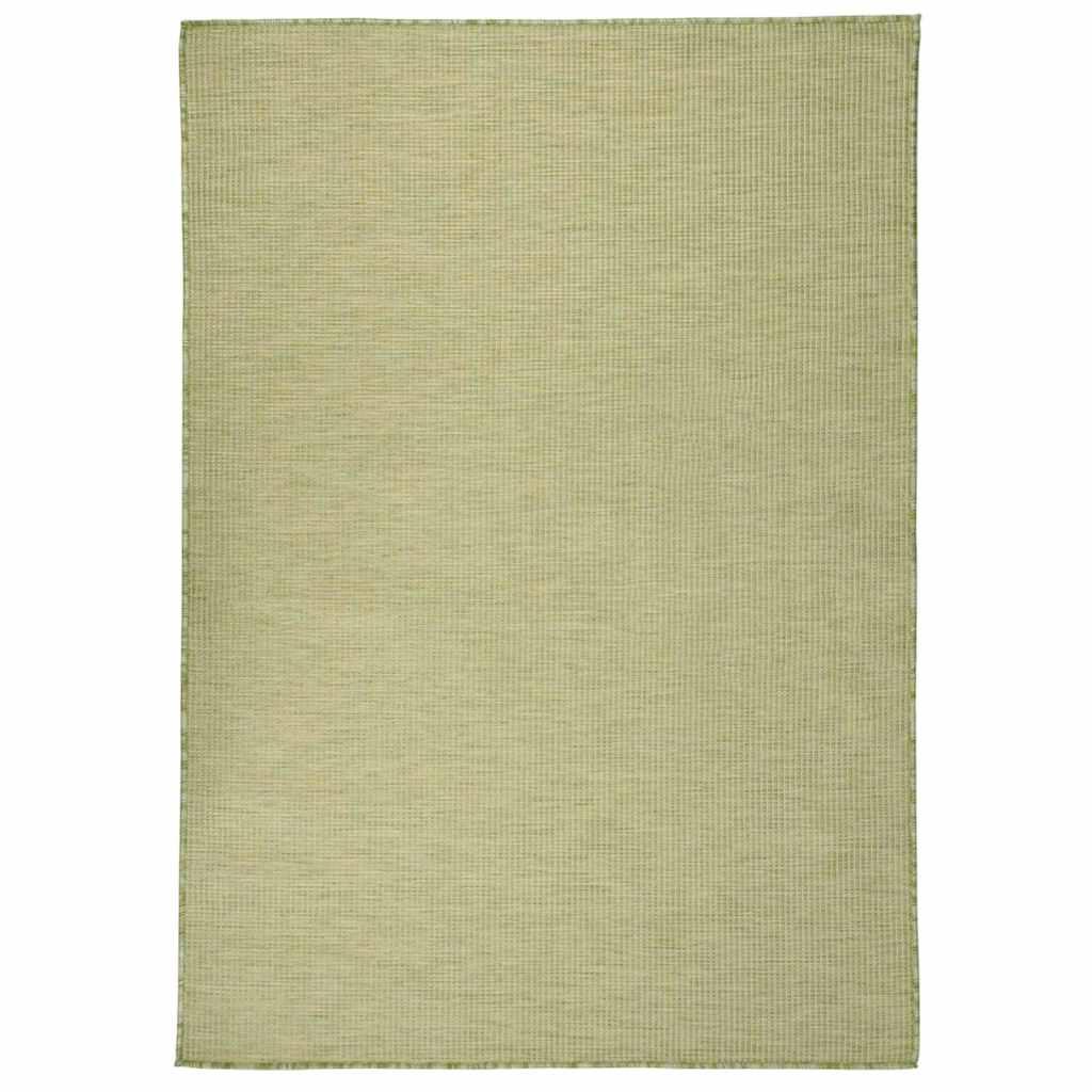 Alfombra de exterior de tejido plano marrón oscuro 120x170 cm