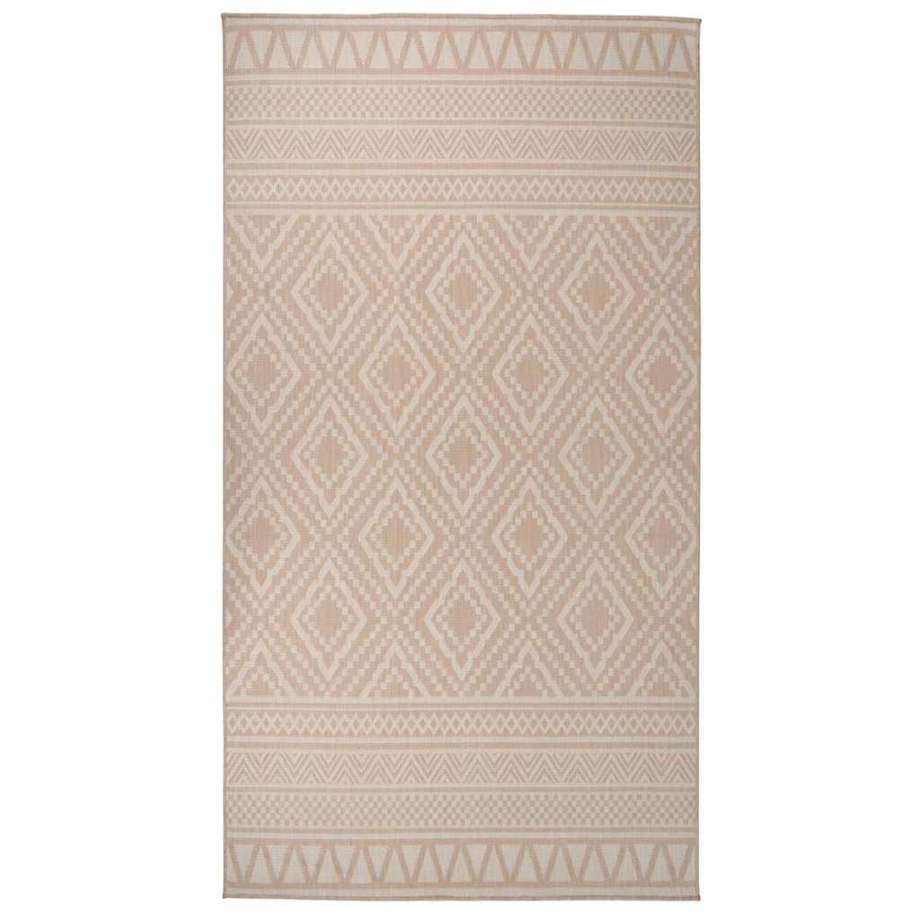 Alfombra de exterior de tejido plano rayas marrones