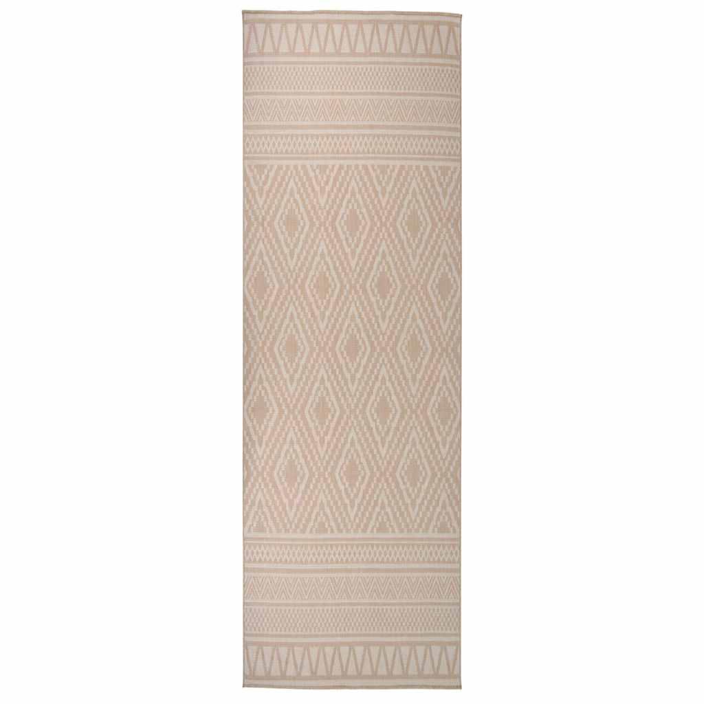 Alfombra de exterior de tejido plano rayas marrones