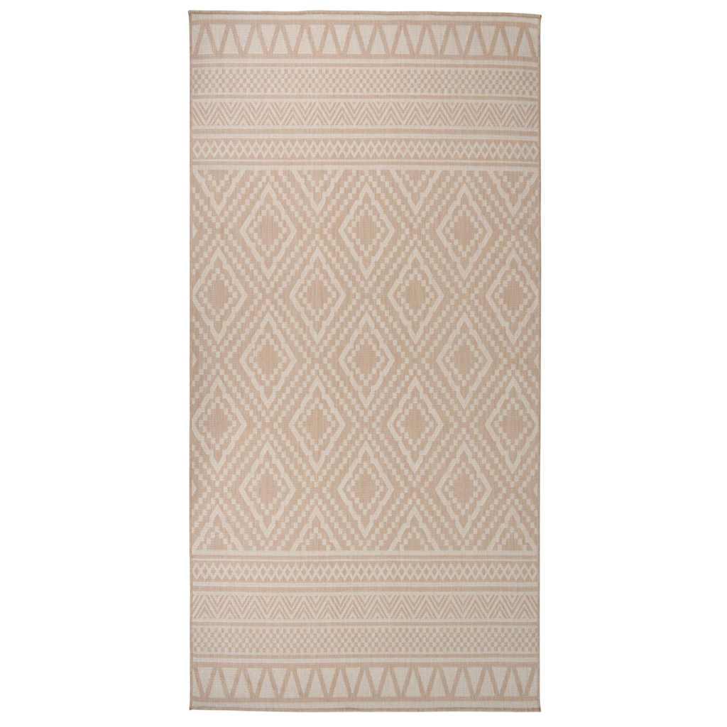 Alfombra de exterior de tejido plano rayas marrones