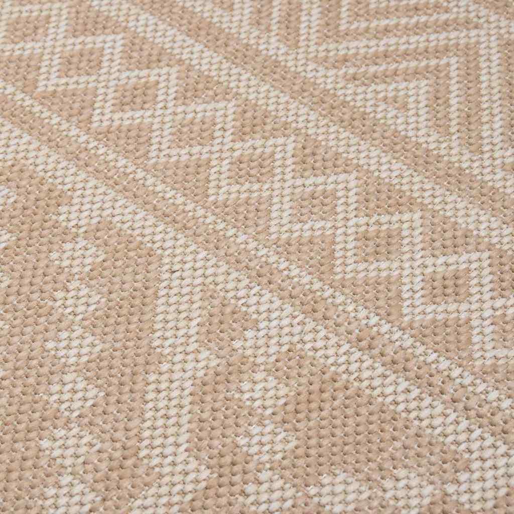 Alfombra de exterior de tejido plano rayas marrones