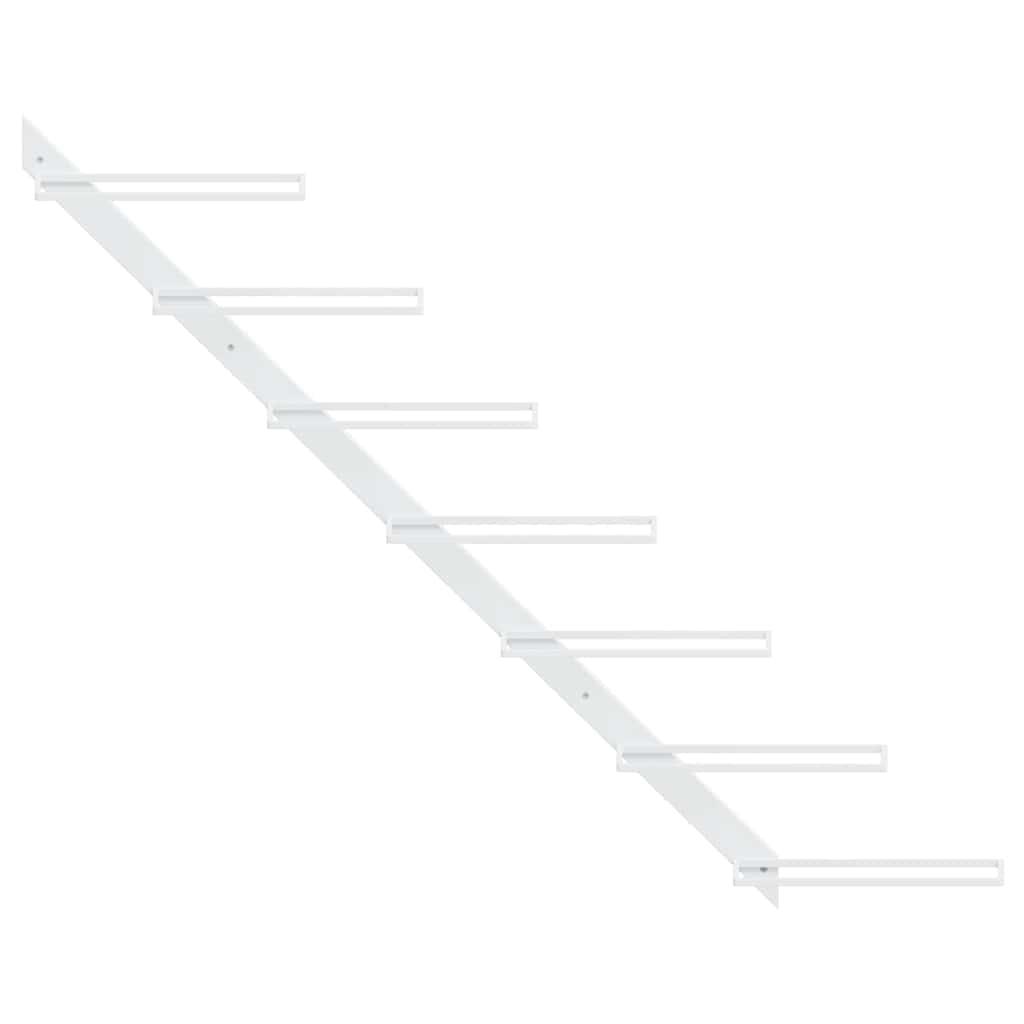 Botellero de pared para 7 botellas de metal blanco