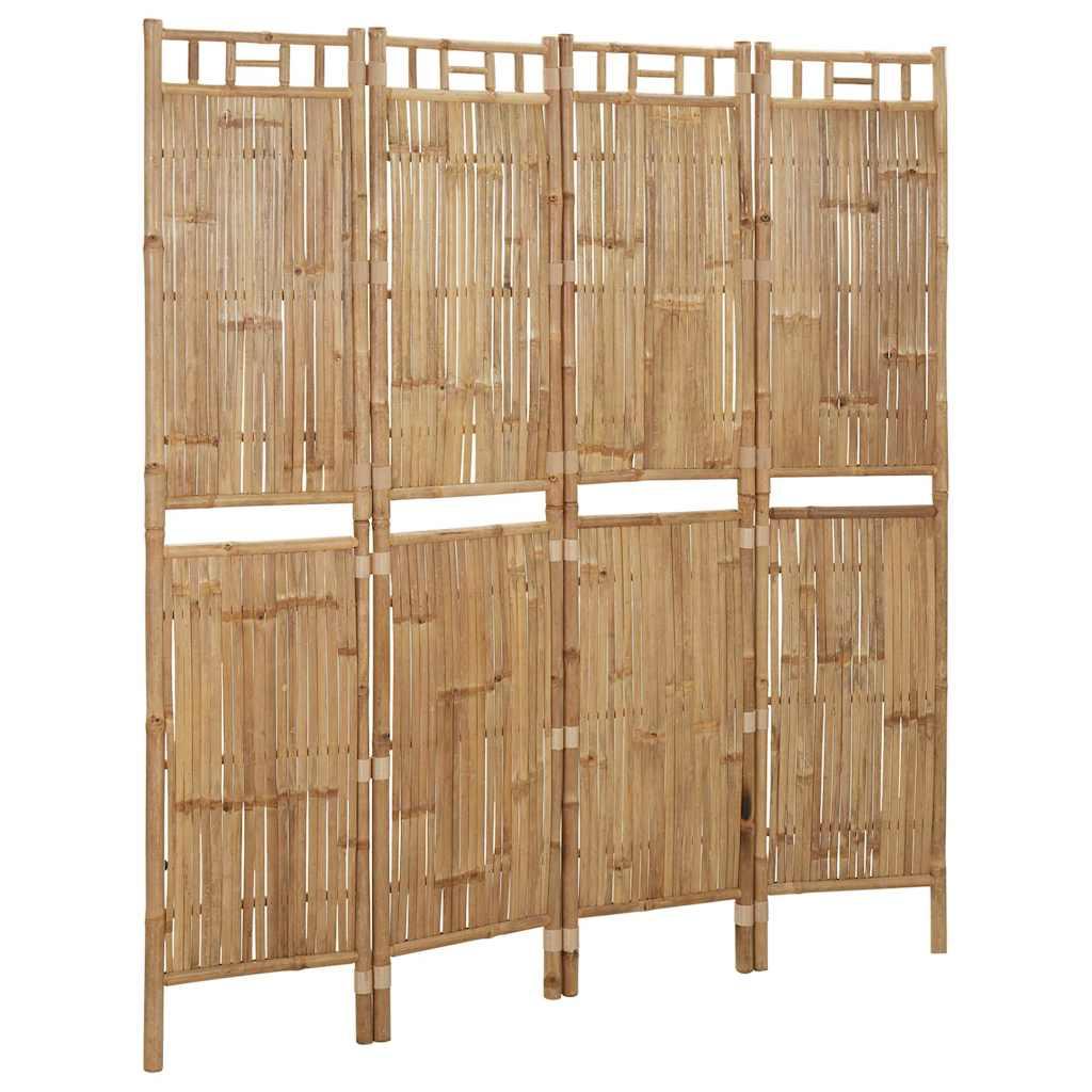 Biombo divisor de 4 paneles gris antracita 160x180 cm