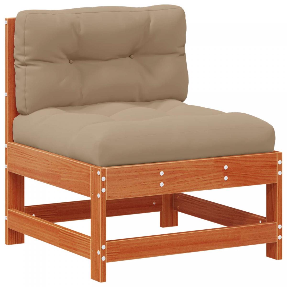 Conjunto de Sofás de Jardín 6 uds. Marrón Cera