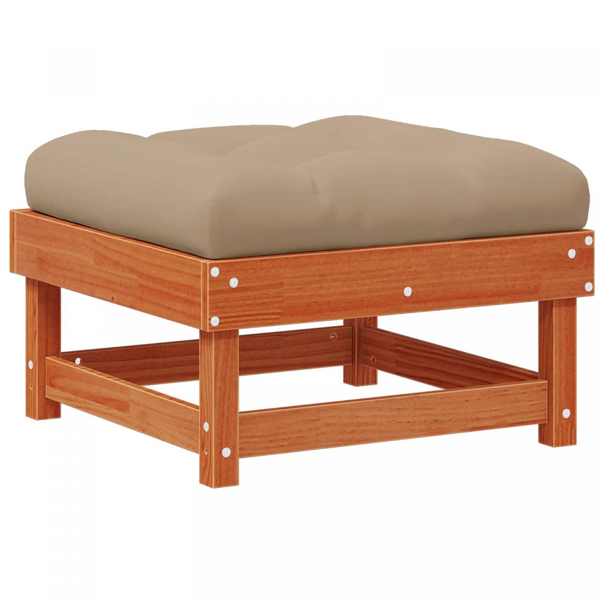 Conjunto de Sofás de Jardín 6 uds. Marrón Cera