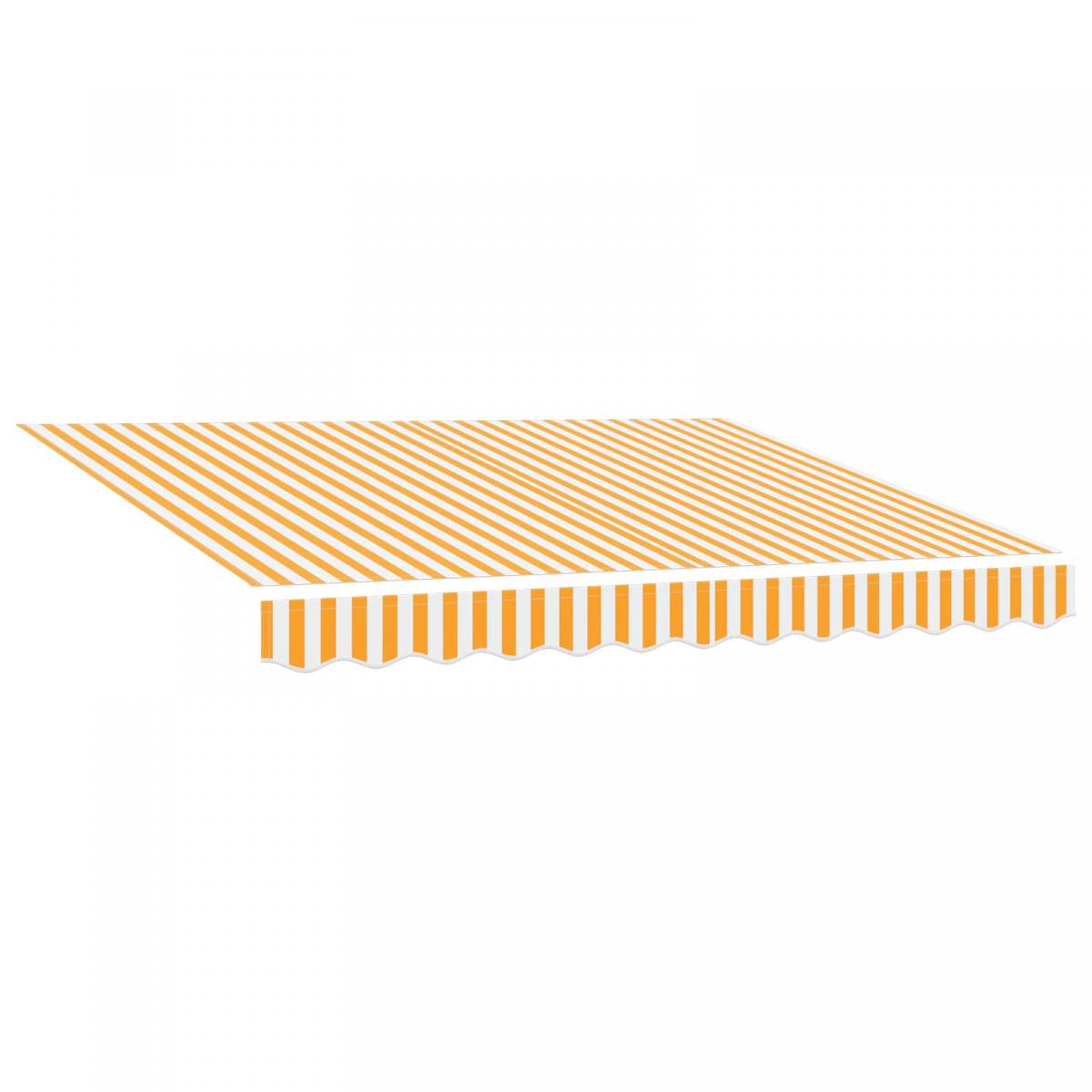 Toldo retráctil Amarillo y blanco 3 x 2 m